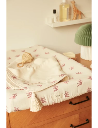 Housse de matelas à langer - Bruyère bois de rose
