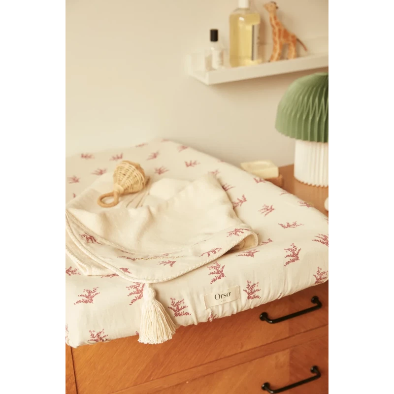 Housse de matelas à langer - Bruyère bois de rose