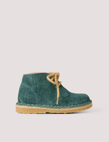 Desert Boot with Lace - Teal Suede