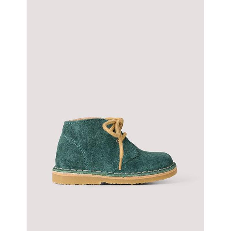 Desert Boot with Lace - Teal Suede