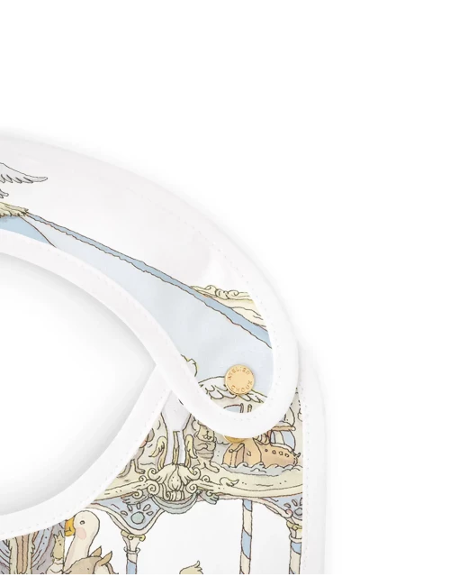 Bavoir en satin - Carousel (blue)
