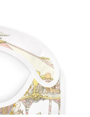 Bavoir en satin - Carousel (pink)