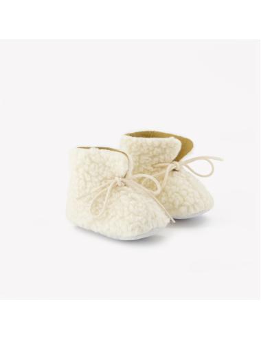 Chaussons - Ecru immitation fourrure
