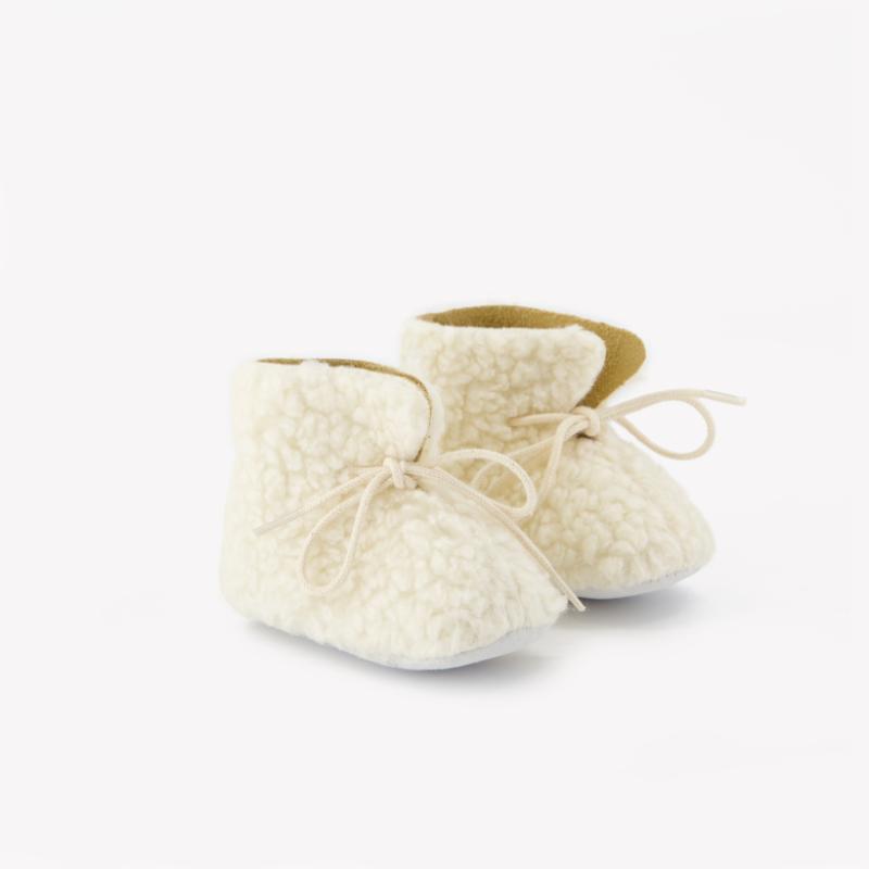 Chaussons - Ecru immitation fourrure