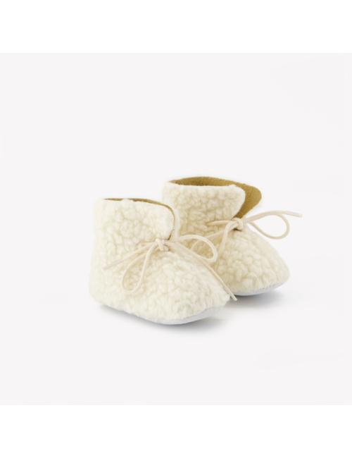 Chaussons - Ecru immitation fourrure