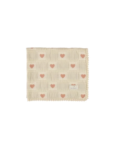 Couverture - Heart Mauve Patchwork