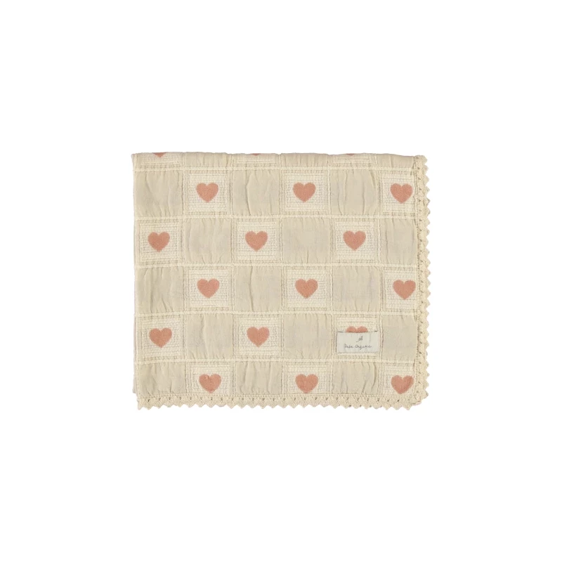 Couverture - Heart Mauve Patchwork