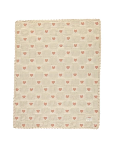 Couverture - Heart Mauve Patchwork