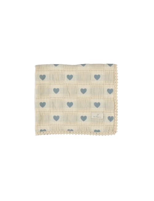 Couvertue - Heart Blue Patchwork