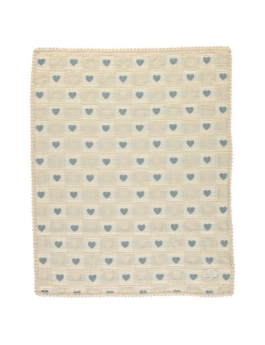Couvertue - Heart Blue Patchwork