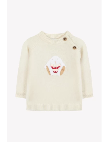 Pull - Ecru illustration lapin