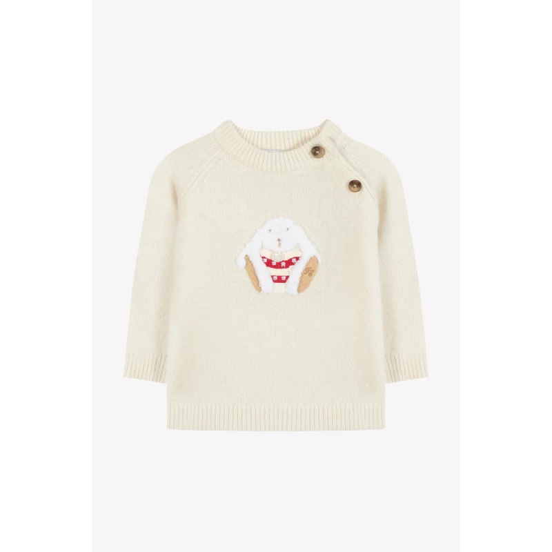 Pull - Ecru illustration lapin