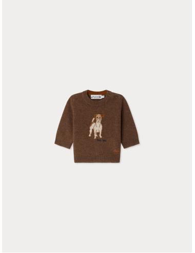 Pull Almire en jacquard avec un chien