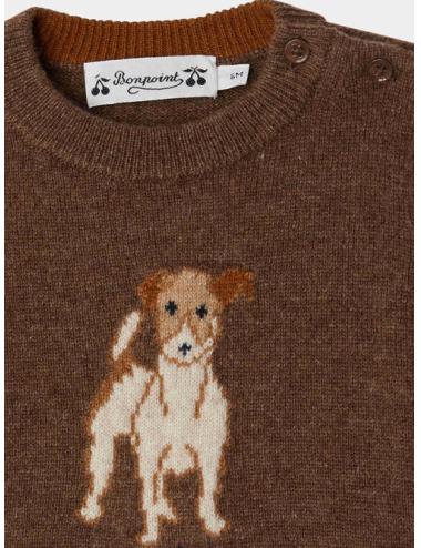 Pull Almire en jacquard avec un chien