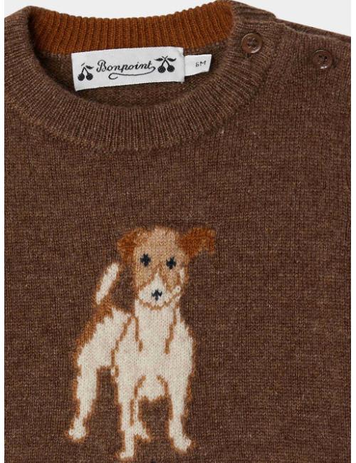 Pull Almire en jacquard avec un chien