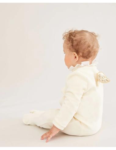 Pyjama Velour Angel Wing - Gold & Cream