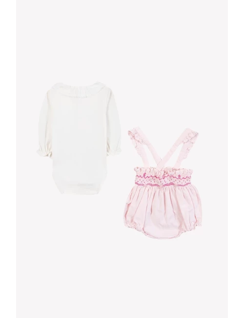 Ensemble court - Rose pâle velours