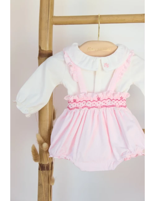 Ensemble court - Rose pâle velours