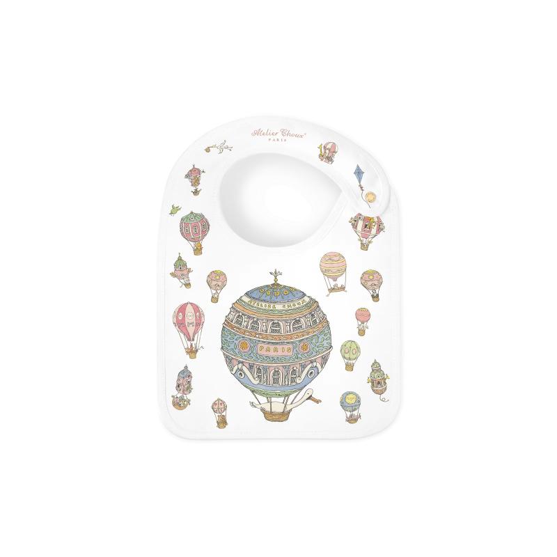 Bavoir en satin - Hot Air Balloons
