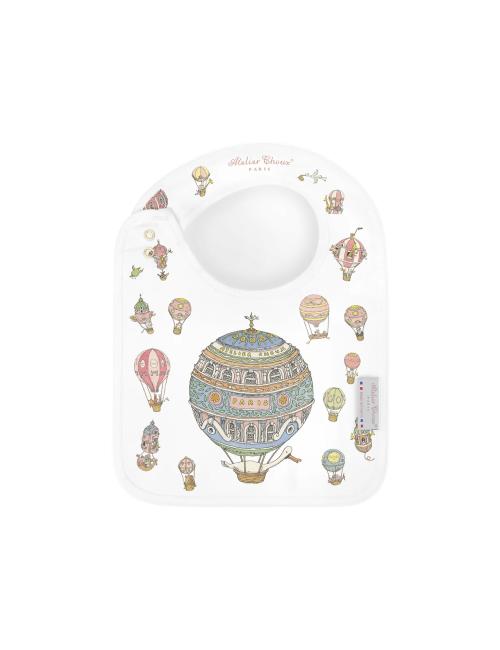 Bavoir en satin - Hot Air Balloons