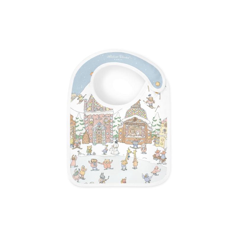 Bavoir en satin - Winter Wonderland