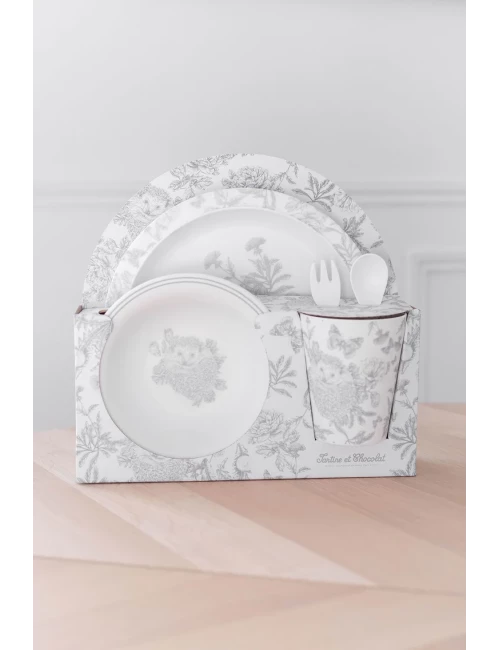 Coffret repas - Toile de Jouy