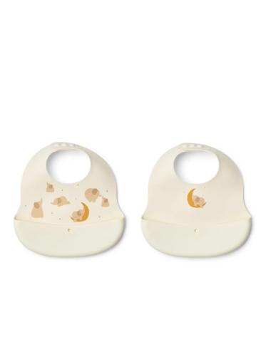 Set 2 Bavoirs en silicone - Éléphant/La crème de la crème