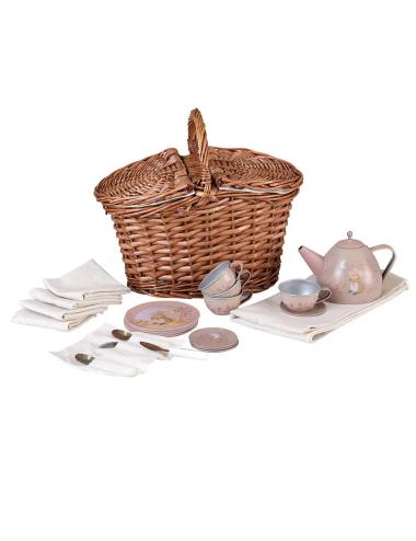 Set de thé souris - Panier en osier