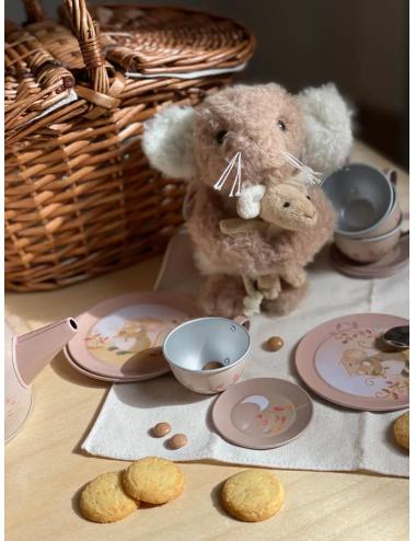 Set de thé souris - Panier en osier
