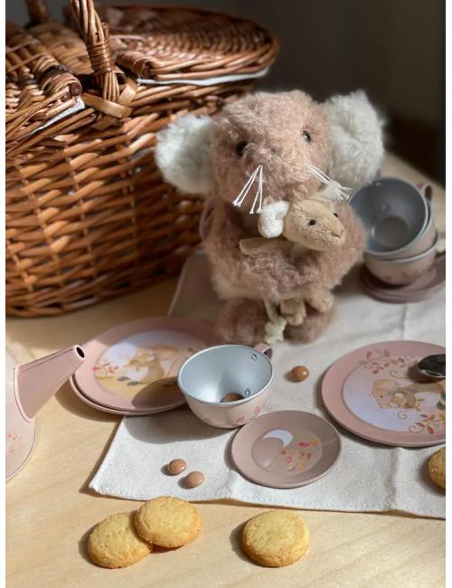 Set de thé souris - Panier en osier