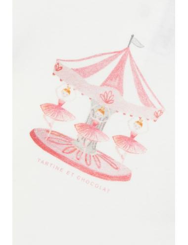 T-shirt manche longue - Praline illustration manège