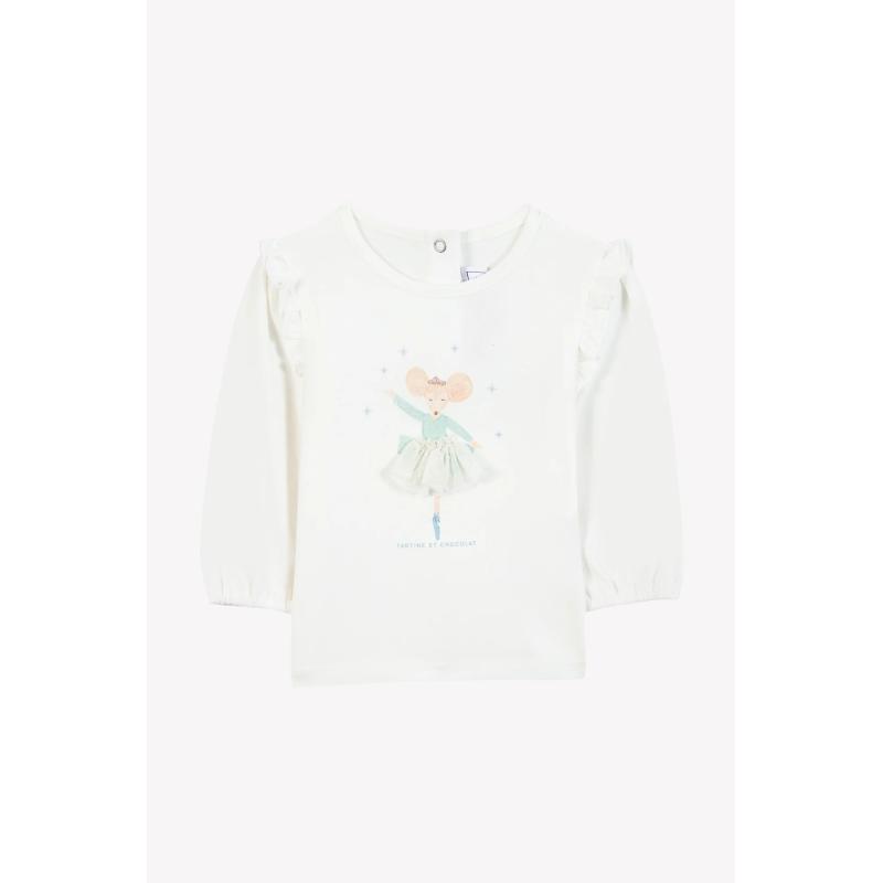 T-shirt manches longues - Ecru illustration jardin d'hiver