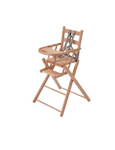 Chaise haute Sarah - Extra pliante vernis naturel