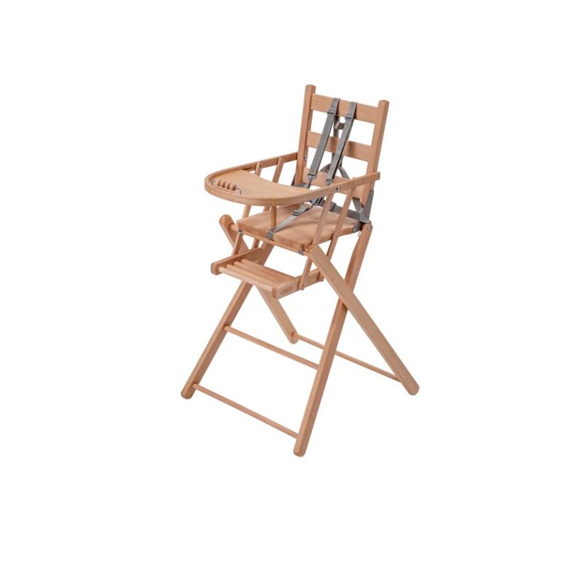 Chaise haute Sarah - Extra pliante vernis naturel
