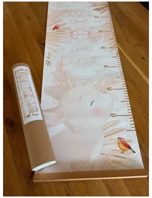 Toise - Toile de Jouy rose (avec porte affiche)