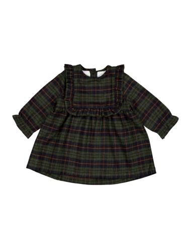 Robe NINON - Tartan Bleu Marine