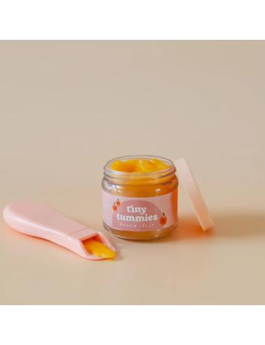 Ensemble de pot de nourriture à la gelée de pêche Tiny Tummies et cuillère