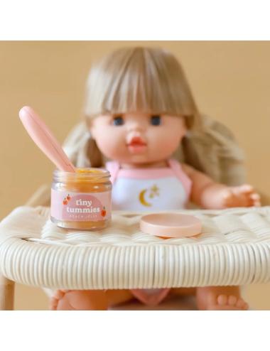 Ensemble de pot de nourriture à la gelée de pêche Tiny Tummies et cuillère
