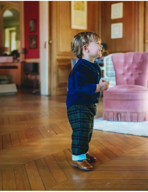 Pantalon NINI - Tartan Bleu Marine