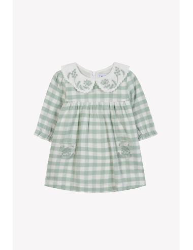 Robe - Vert d'eau vichy