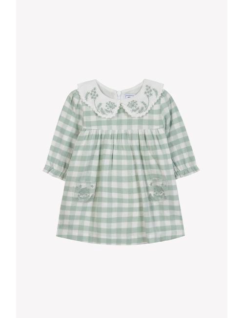 Robe - Vert d'eau vichy