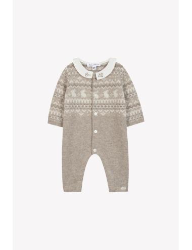 Combinaison longue - Greige jacquard