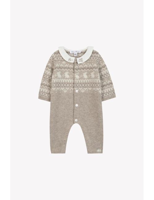 Combinaison longue - Greige jacquard