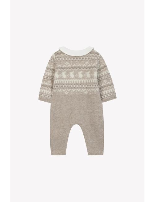 Combinaison longue - Greige jacquard