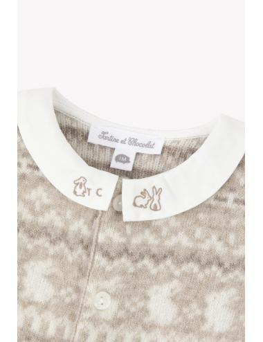 Combinaison longue - Greige jacquard