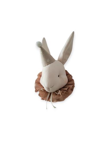 Trophée - Lapin beige avec chapeau étoilé