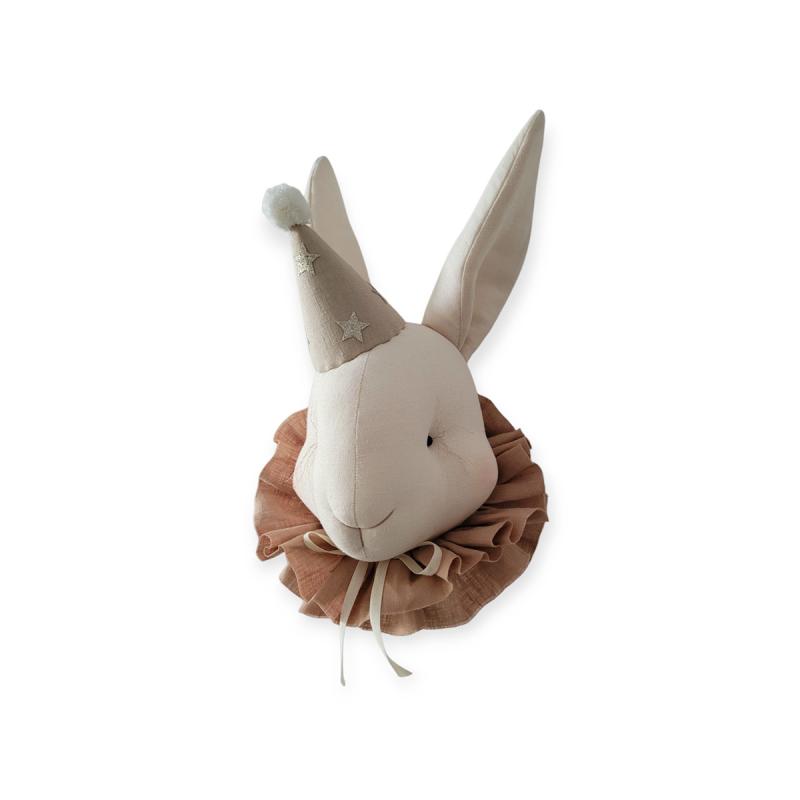 Trophée - Lapin beige avec chapeau étoilé