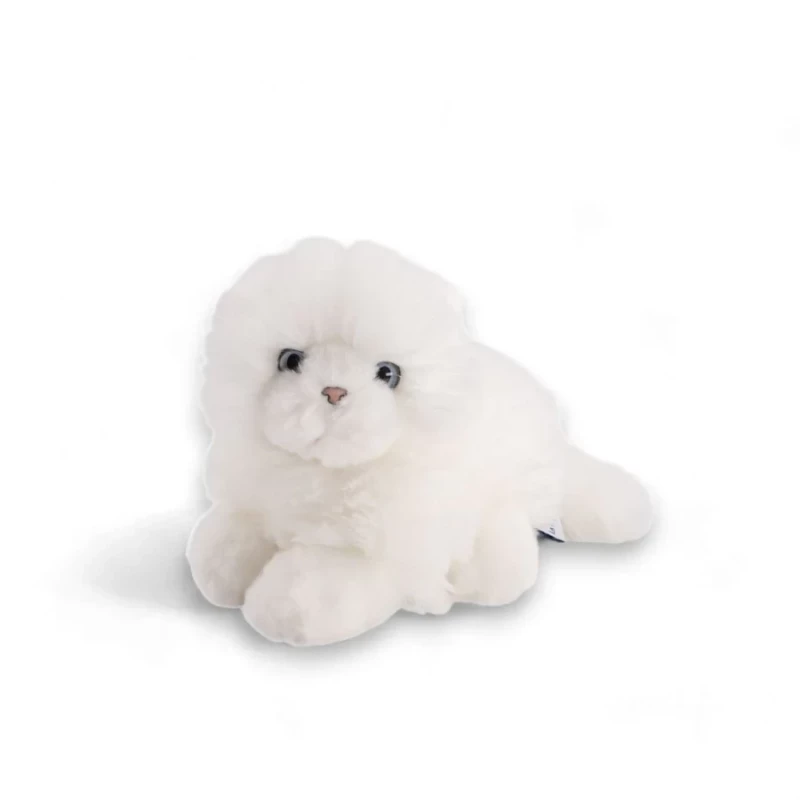 Chat Oscar Poil Long Blanc 20 cm