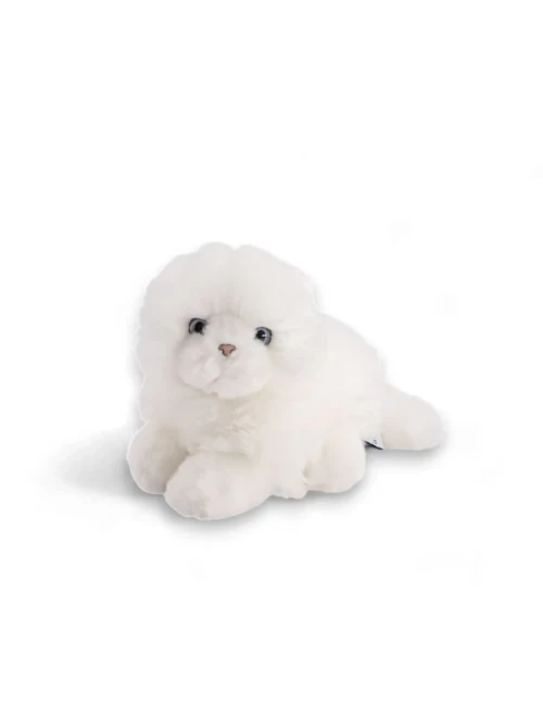Chat Oscar Poil Long Blanc 20 cm