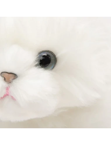 Chat Oscar Poil Long Blanc 20 cm